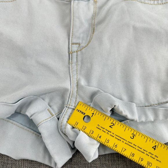 Aeropostale High Waisted Shorty Jean Shorts Size 0 Light Color‎ - Picture 6 of 10